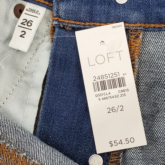 NWT Loft Jean Cut Off Shorts Size 26 - Picture 8 of 11